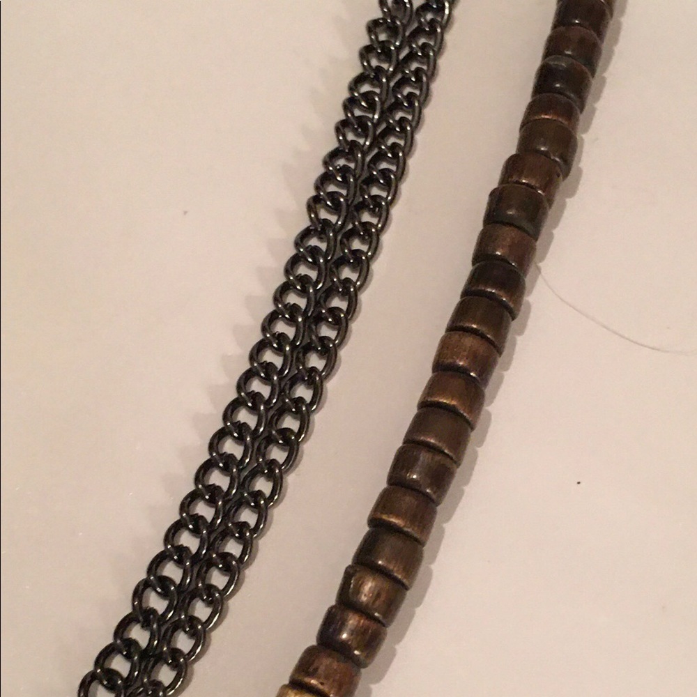 Calvin Klein Tri-Tone Necklace. Graphite&Gold